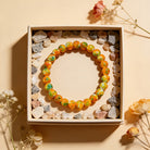 FuAttract Calm Harmony & Healing Natural Orange-Yellow Rain Flower Stone Serenity Bracelet - image 3