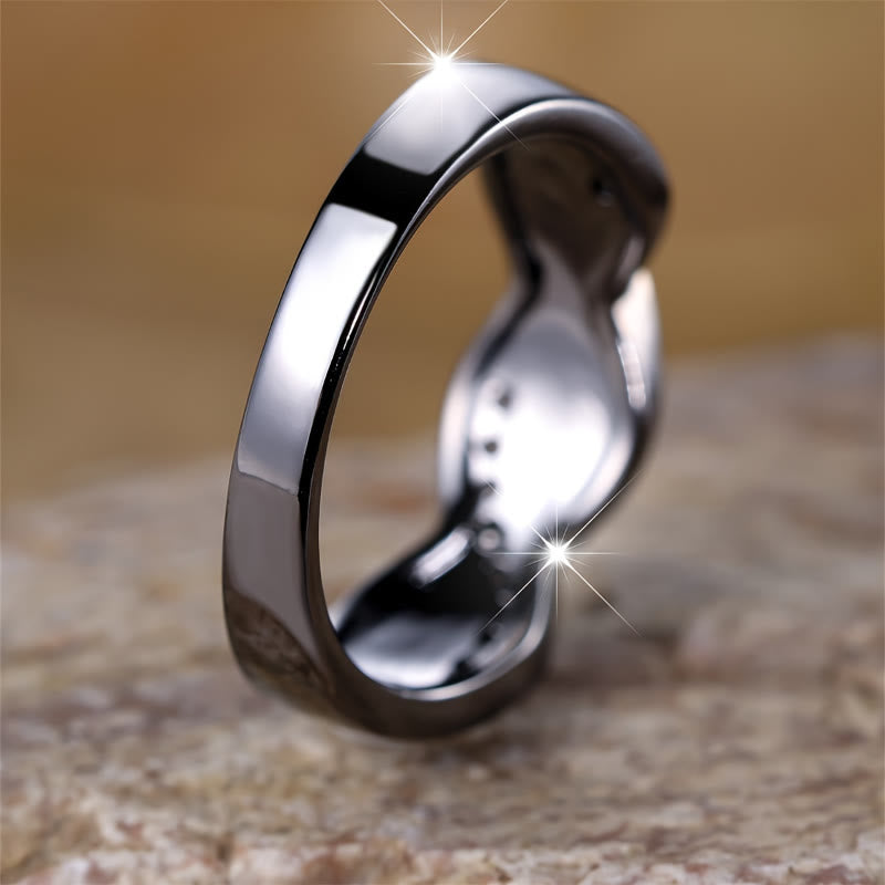 FuAttract Harmony Elegance & Love Infinity Twist Promise Rhinestone Zinc Alloy Ring - image 4