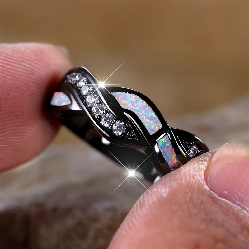 FuAttract Harmony Elegance & Love Infinity Twist Promise Rhinestone Zinc Alloy Ring - image 7