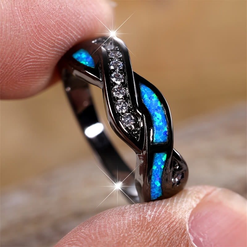 FuAttract Harmony Elegance & Love Infinity Twist Promise Rhinestone Zinc Alloy Ring - image 2