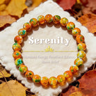 FuAttract Calm Harmony & Healing Natural Orange-Yellow Rain Flower Stone Serenity Bracelet - 8mm - image 0