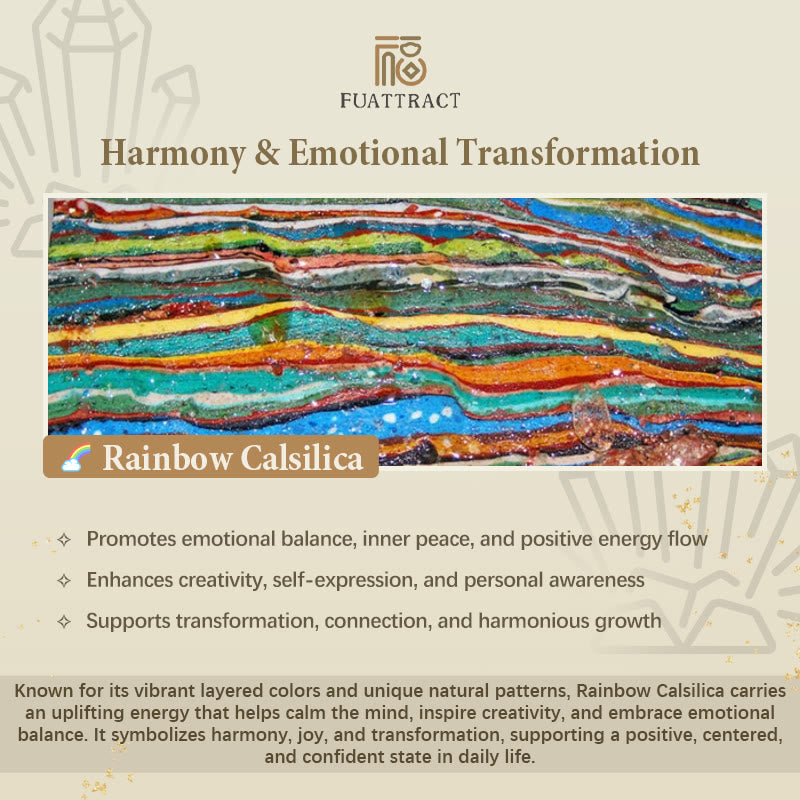 FuAttract Harmony Joy & Vitality Natural Rainbow Calsilica Healing Bracelet - image 7