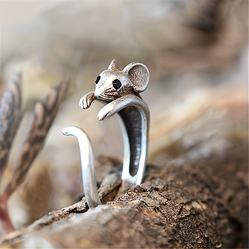FREE Today: Luck Joy & Protection Cute Little Mouse Creative Open Copper Ring - image 1