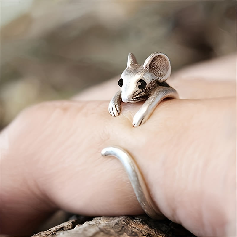 FREE Today: Luck Joy & Protection Cute Little Mouse Creative Open Copper Ring - Cute Little Mouse - image 0