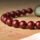FuAttract Protection Guardian & Good Fortune Shan Gui Amulet Coin Om Mani Mantra Small Round Cinnabar  Bracelet - image 5