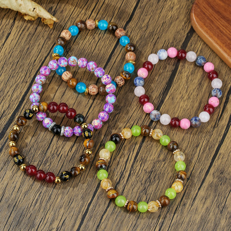 FuAttract Protection Strength & Courage Tiger Eye Black Onyx Red Agate Energy Bracelet - image 0