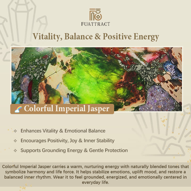 FuAttract Healing Serenity & Emotional Harmony Colorful Imperial Stone Bracelet - image 6