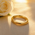 FuAttract Prosperity Luck & Good Fortune Gold FU Stainless Steel Ring - image 1
