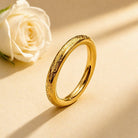 FuAttract Prosperity Luck & Good Fortune Gold FU Stainless Steel Ring - US 11 - image 0