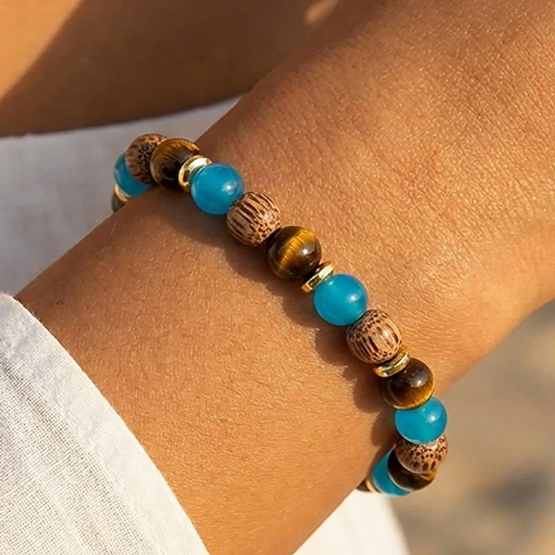 FuAttract Protection Strength & Courage Tiger Eye Black Onyx Red Agate Energy Bracelet - image 13