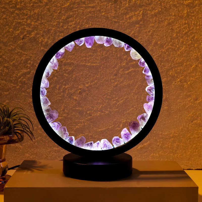 FuAttract Calm Harmony & Serenity Amethyst Crystal Night Lamp Three Color Modes Eye Protection - image 1
