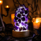 FuAttract Healing Clarity & Inner Peace Amethyst Chips Crystal Night Lamp Cool Light Home Decor - Cool Light - image 0