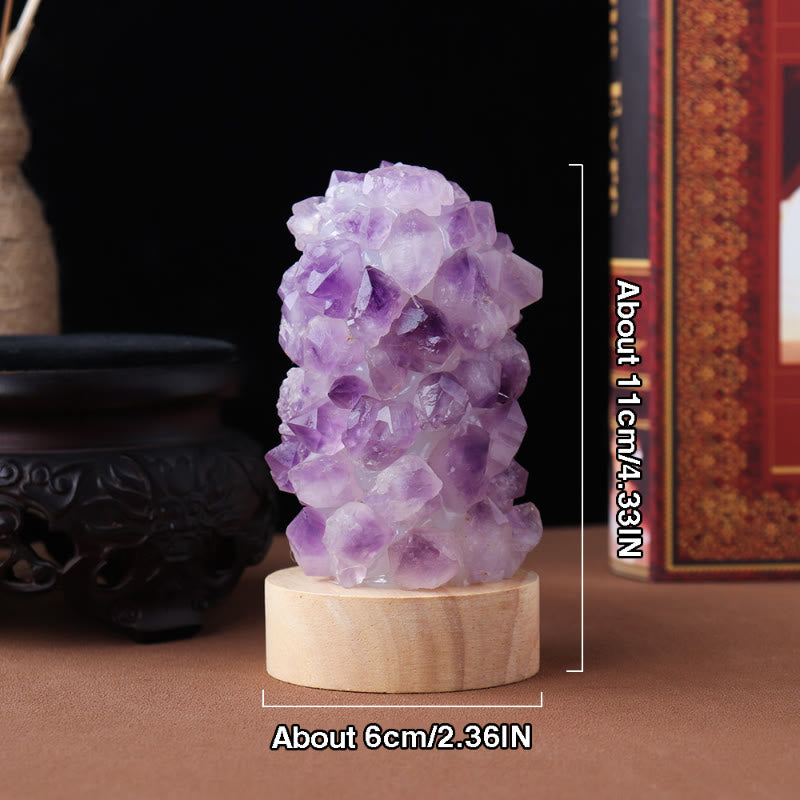 FuAttract Healing Clarity & Inner Peace Amethyst Chips Crystal Night Lamp Cool Light Home Decor - image 7