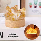 FuAttract Peace Harmony & Emotional Comfort Natural Crystal Tooth Flower Night Lamp Bedroom Bedside - Citrine-warm - image 1