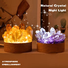 FuAttract Peace Harmony & Emotional Comfort Natural Crystal Tooth Flower Night Lamp Bedroom Bedside - image 0