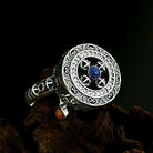 FuAttract Protection Strength & Wisdom Vajra Dorje Om Mani Mantra Rotating Copper Ring - Adjustable - image 0