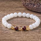 FuAttract Love Balance & Inner Strength White Chalcedony Garnet Citrine Energy Bracelet - 8mm - image 0