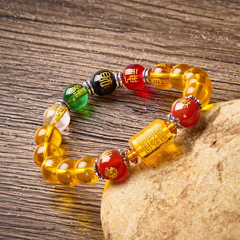 FuAttract Wealth Luck & Protection Citrine The God of Wealth Red Agate Pixiu Bead Bracelet - image 2