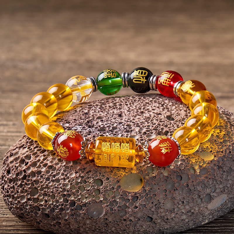 FuAttract Wealth Luck & Protection Citrine The God of Wealth Red Agate Pixiu Bead Bracelet - image 1
