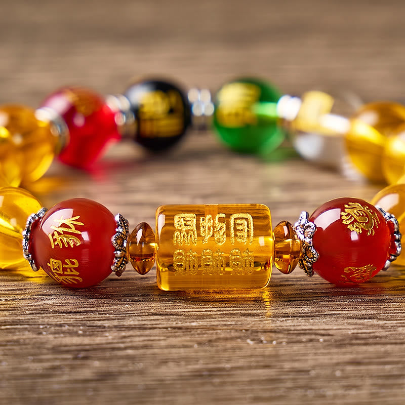 FuAttract Wealth Luck & Protection Citrine The God of Wealth Red Agate Pixiu Bead Bracelet - image 5