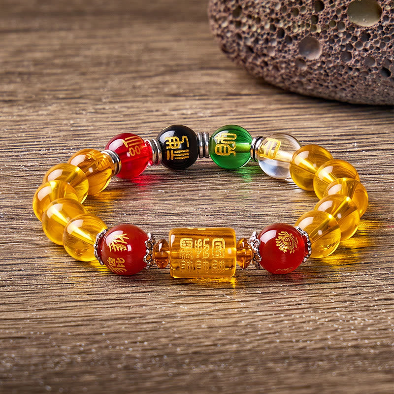 FuAttract Wealth Luck & Protection Citrine The God of Wealth Red Agate Pixiu Bead Bracelet - image 4