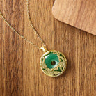 FuAttract Harmony Blessing & Protection Green Chalcedony Dragon & Phoenix Ping An Buckle Pendant Necklace - image 2
