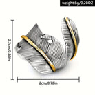 FREE Today: Freedom Elegance & Harmony Vintage Feather Zinc Alloy Open Ring - image 5