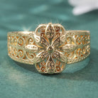 FREE Today: Elegance Harmony & Vitality Hollow Floral Vintage Fashion Copper Ring - US 10 - image 0