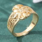 FREE Today: Elegance Harmony & Vitality Hollow Floral Vintage Fashion Copper Ring - image 1
