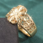 FREE Today: Elegance Harmony & Vitality Hollow Floral Vintage Fashion Copper Ring - image 3