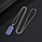 FuAttract Protection Clarity & Confidence Stainless Steel Resin Glossy Minimalist Pendant Necklace - Blue - image 16