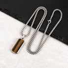FuAttract Protection Clarity & Confidence Stainless Steel Resin Glossy Minimalist Pendant Necklace - Tiger Eye - image 12