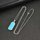 FuAttract Protection Clarity & Confidence Stainless Steel Resin Glossy Minimalist Pendant Necklace - Turquoise - image 14