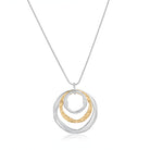 FuAttract Harmony Unity & Elegance Irregular Three Circle Eternal Connection Zinc Alloy Pendant Necklace - Sliver+Gold+Sliver - image 11
