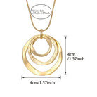 FuAttract Harmony Unity & Elegance Irregular Three Circle Eternal Connection Zinc Alloy Pendant Necklace - image 2