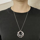 FuAttract Harmony Unity & Elegance Irregular Three Circle Eternal Connection Zinc Alloy Pendant Necklace - image 5