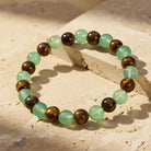 FuAttract Luck Growth Protection & Emotional Balance Green Aventurine Tiger's Eye Bracelet - image 1