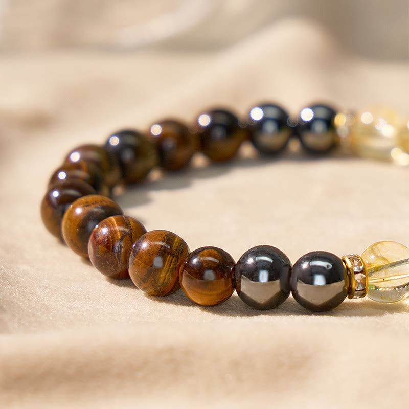 FuAttract Protection Courage Focus & Grounding Black Onyx & Tiger's Eye Bracelet  - image 5