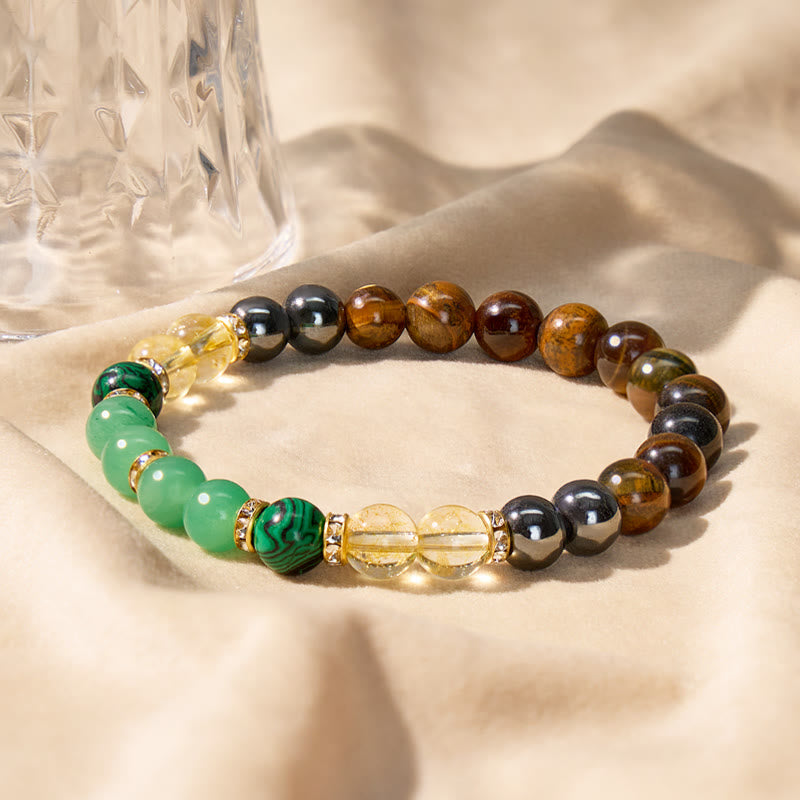 FuAttract Protection Courage Focus & Grounding Black Onyx & Tiger's Eye Bracelet  - image 1