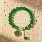 FuAttract Luck Growth & Opportunity Natural Green Aventurine Four-leaf Clover Bracelet - image 2