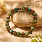 FuAttract Confidence Growth & Wealth Natural Tiger Eye Green Aventurine Bracelet - image 2