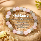 FuAttract Love & Harmony Natural Rose Quartz Colorblock Crystal Beaded Bracelet - Rose Quartz - image 0