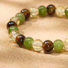 FuAttract Wealth Luck & Confidence Natural Tiger Eye Green Agate Crackle Beaded Bracelet - image 5