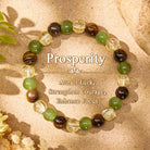 FuAttract Wealth Luck & Confidence Natural Tiger Eye Green Agate Crackle Beaded Bracelet - Green Agate & Tiger's Eye - image 0