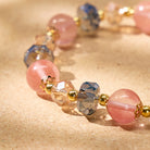 FuAttract Love Luck & Harmony Natural Strawberry Quartz Colorblock Charm Bracelet - image 5