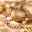 FuAttract Love Luck & Harmony Natural Strawberry Quartz Colorblock Charm Bracelet - image 1
