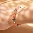 FuAttract Love Luck & Harmony Natural Strawberry Quartz Colorblock Charm Bracelet - image 3