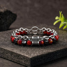 FuAttract Protection Grounding & Inner Strength Malachite Hematite Bead Stainless Steel Bracelet - Red - image 3