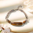 FuAttract Wisdom Luck & Harmony Vintage Turquoise Bridge Charm Stainless Steel Bracelet - image 9