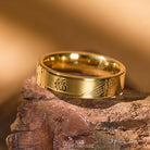 FuAttract Wealth Blessing & Good Fortune Fu Character Titanium Steel Ring - Golden - US 12 - image 1